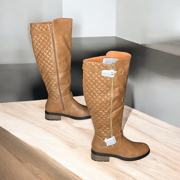 DREAM PAIRS Women’s knee-high boots, chunky, block heel Sz 10 - Picture 3 of 6